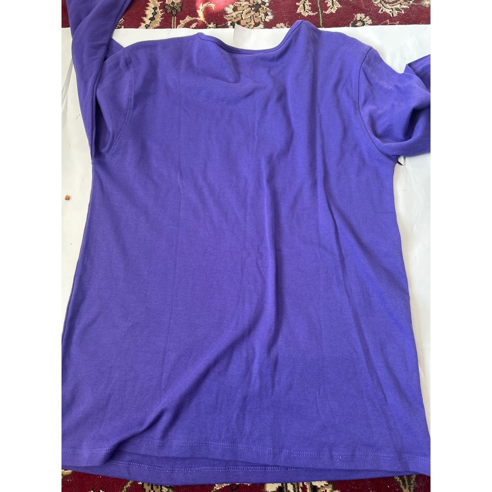 Womens Purple Long Sleeve‎ Shirt Snowflake Design M&S Sportswear X Large - Picture 5 of 5